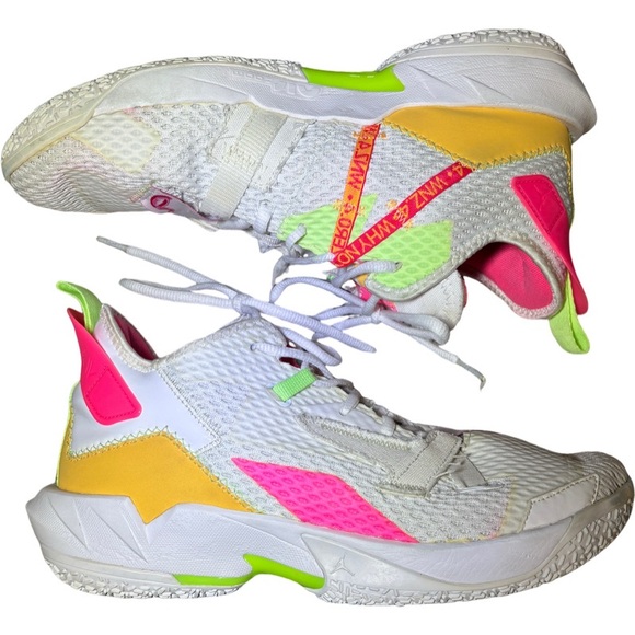 Nike Air Jordan Why Not Zer0.4 Summer Pulse Pink White Citron CQ4230-102  Size 9 - Picture 1 of 7
